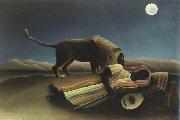 Henri Rousseau the sleeping gypsy Sweden oil painting artist